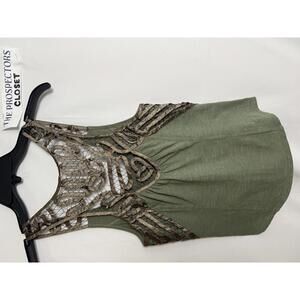 Free People XS Olive Green Sleeveless Tank Top (READ See Photos)